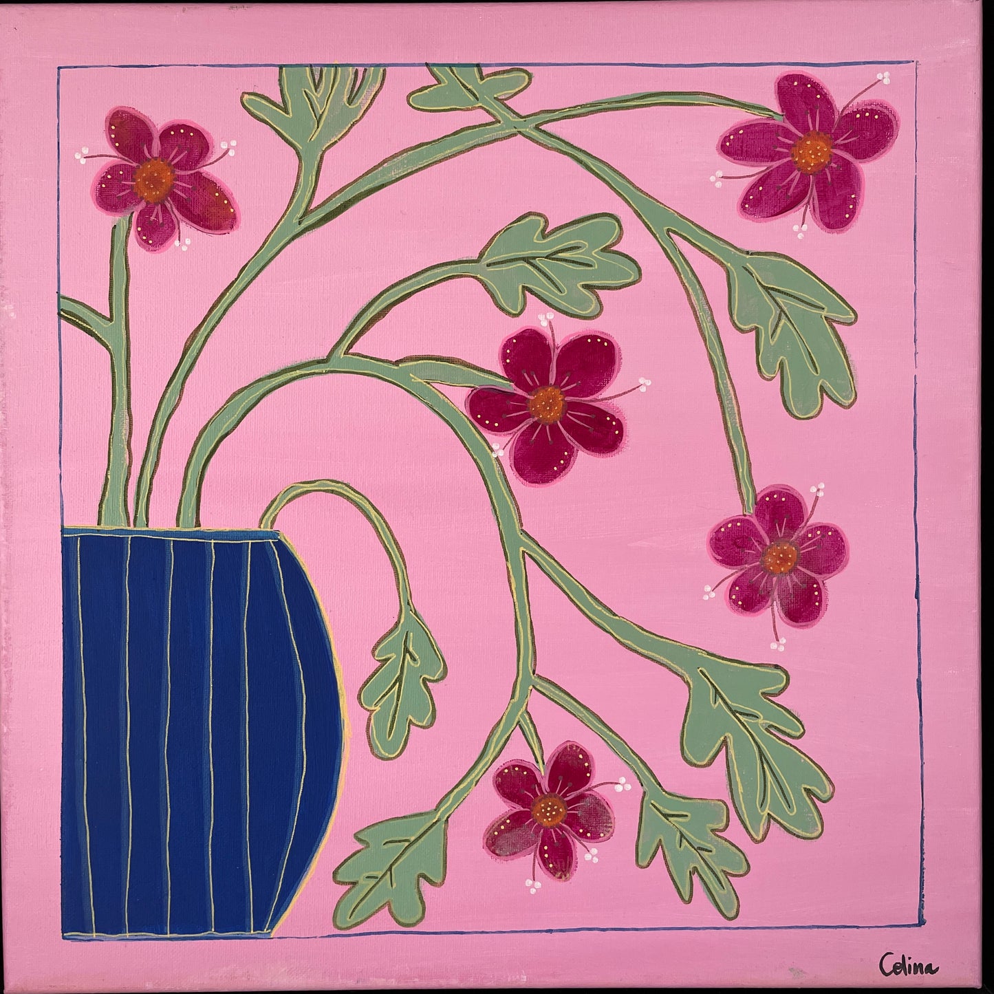 Flowers on pink