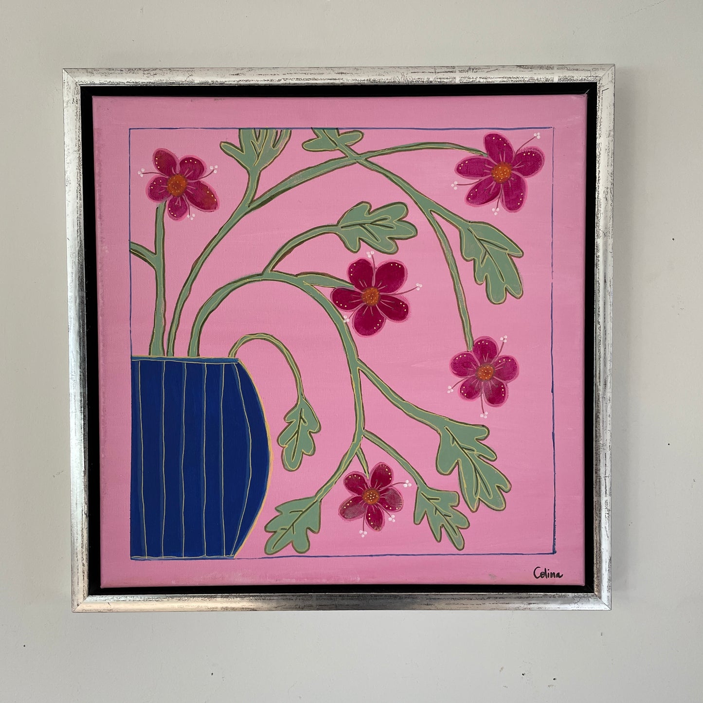 Flowers on pink