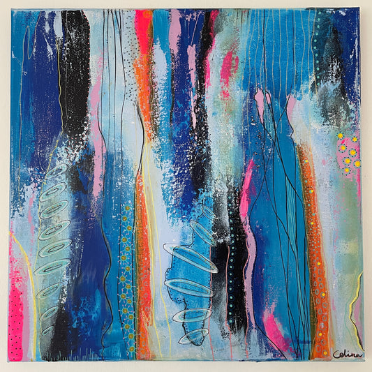 Dejligt, positivt kvadratisk maleri