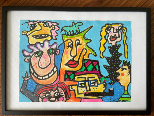 Tegning på canvaspapir