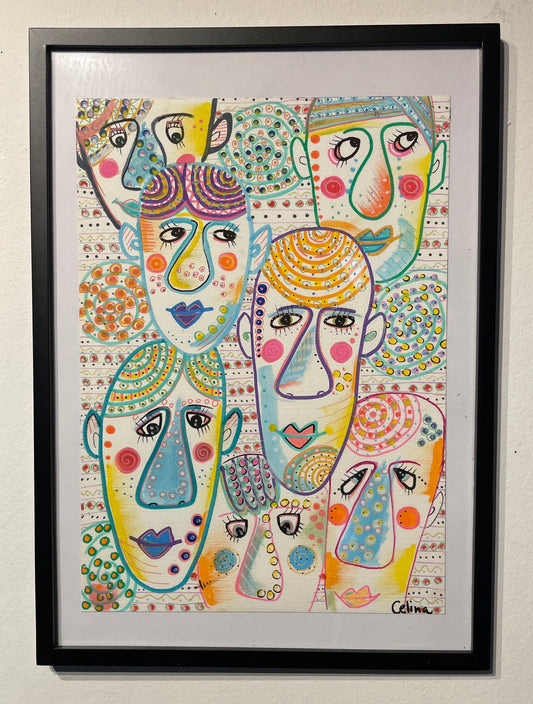 Tegning på canvaspapir