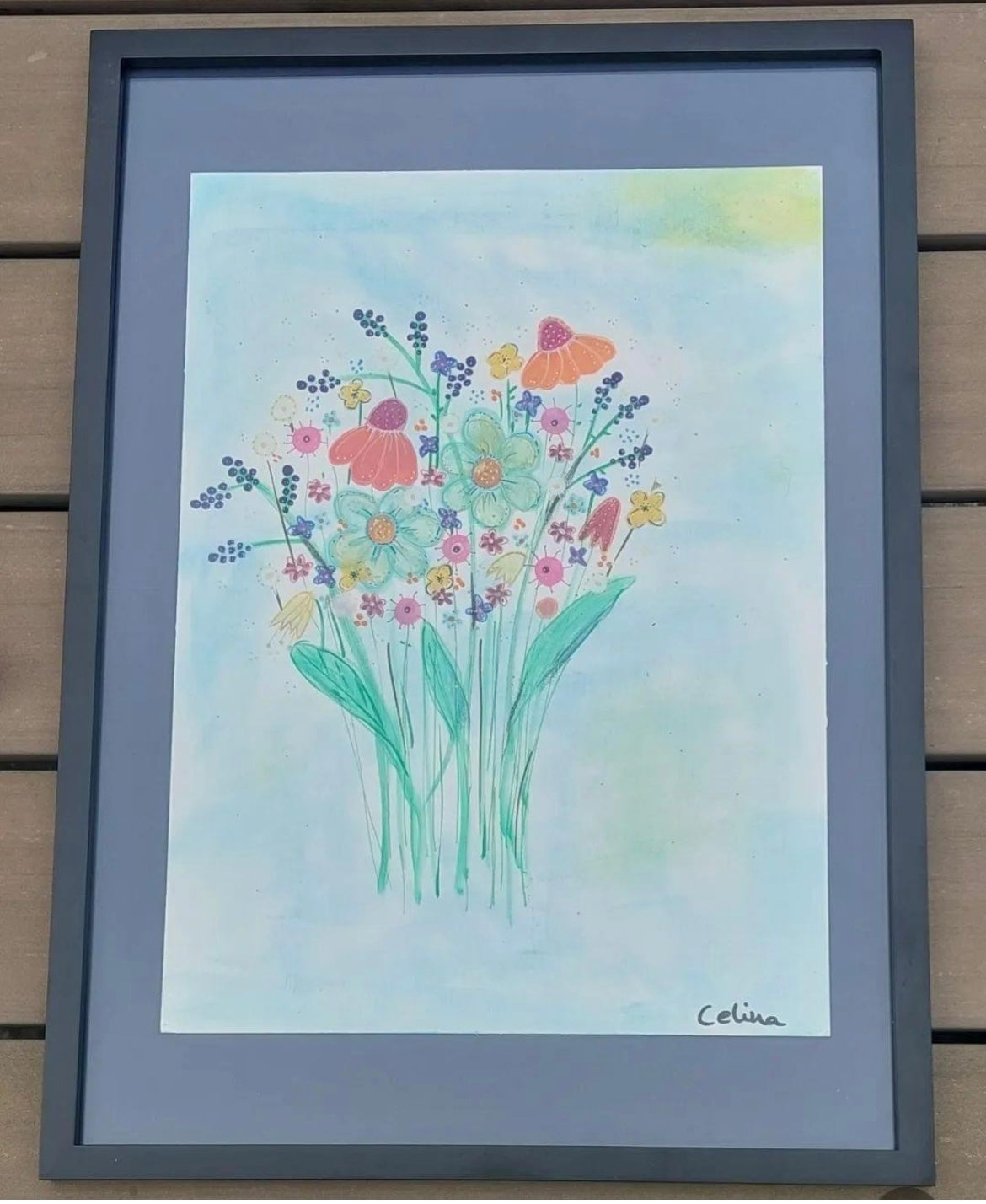 Tegning på canvaspapir