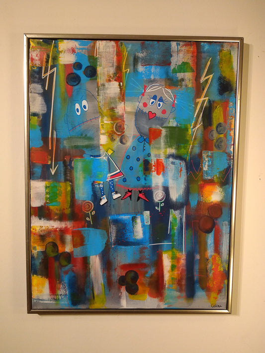 Sjovt, figurativt maleri