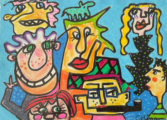 Tegning på canvaspapir