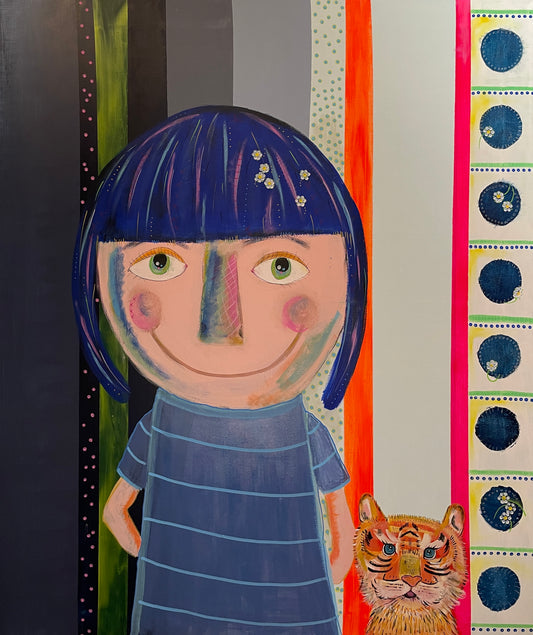 Astrid - spændende stort maleri